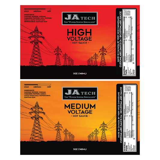 JA Tech 2024 Label Design Custom Hot Sauce