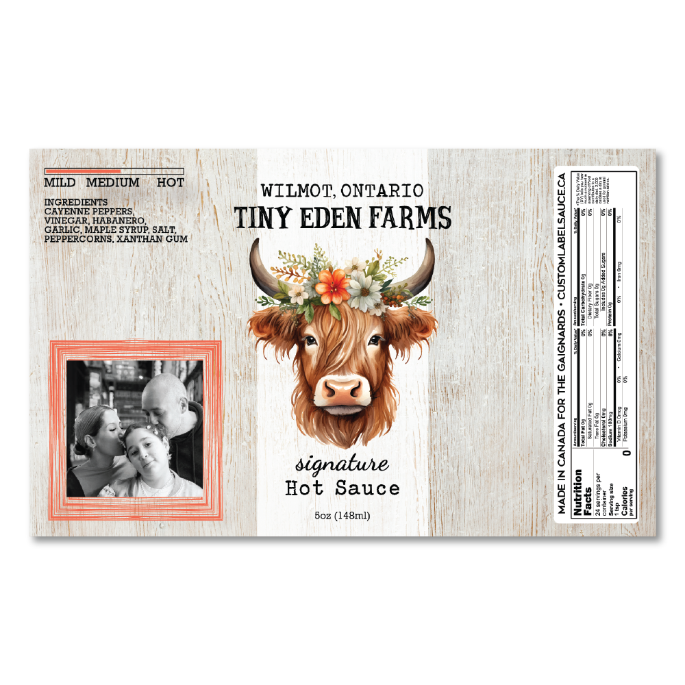Tiny Eden Farms Custom Hot Sauce